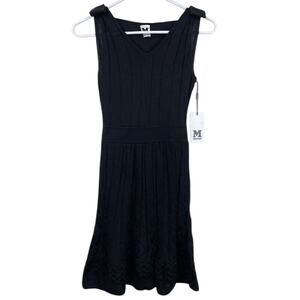 M Missoni women's fleece wool blend, stretchy black dress.